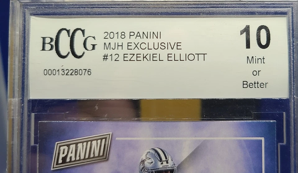 2018 Panini MJH Exclusive - Ezekiel Elliott #12 BCCG Mint 10 Cowboys - Image 2 of 3
