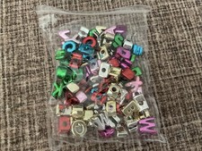 Metalic Multicolored Alphabet Beads For Beadable Pen And Keychain Making