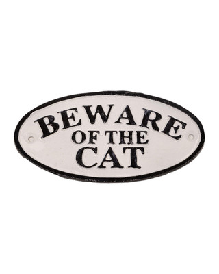 Kleine Vorsicht vor der Katze Plakette