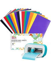 Permanent Vinyl Sheets for Cricut Joy, 16 Pack Self Adhesive Vinyl 14 x 30.5 cm