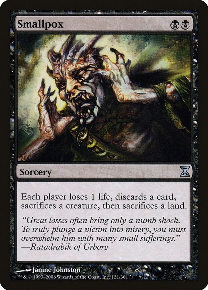 2006 Magic: The Gathering: Time Spiral - Smallpox (#131, U, Near Mint)