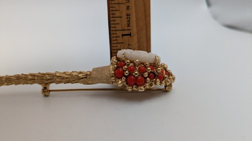 Vintage Signed DeNicola Gold Tone Scepter Brooch - Picture 24 of 24