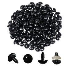 50PCS 18MM Solid Black Plastic Safety Doll Craft Eyes for Puppet Plush Animal...