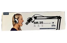 Recording Studio Mic Microphone Stand Adjustable & Compact Ak-35 NIB