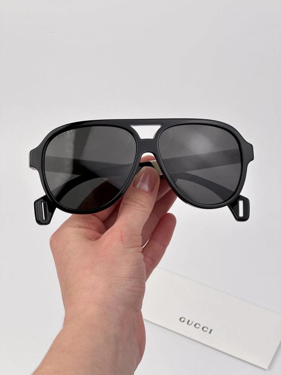Y2K Gucci white aviator women\'s sunglasses GG 1422/S made in Italy vintage Gucci White Aviator In Women main image 4