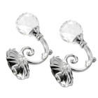 2Pcs/Set Tie Back Hooks Crystal Curtain Hook Crystal Tiebacks