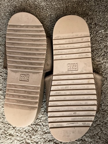 Frye Lola Perf Sandals Slides Beige Womens SIZE 8M - Picture 8 of 9