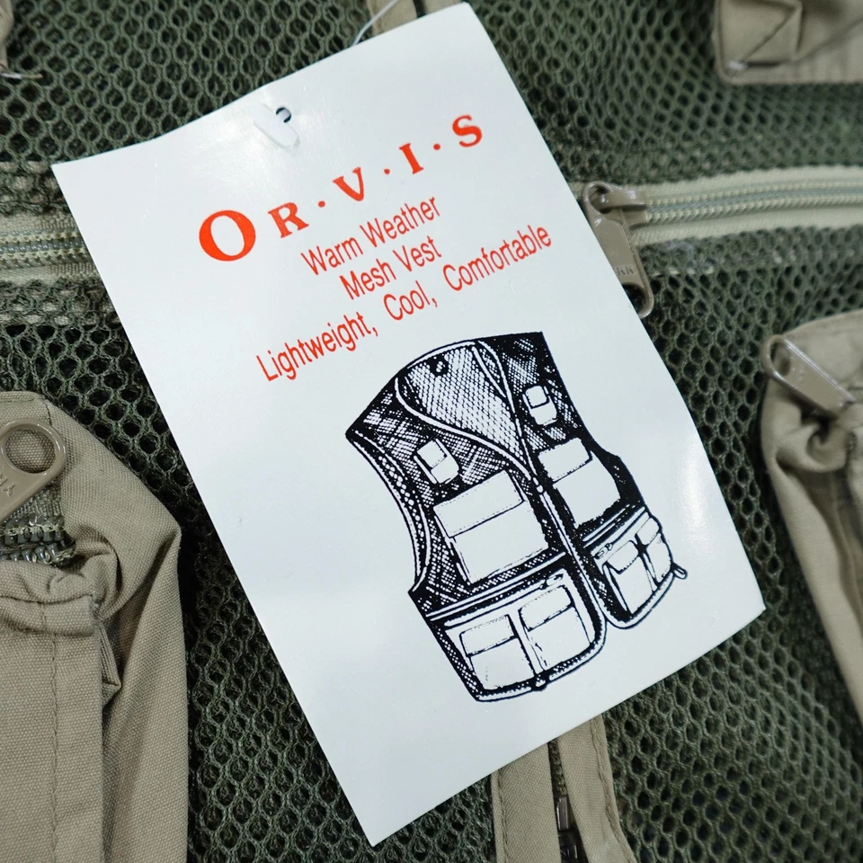 Chaleco de pesca Orvis para hombre XL verde tostado clima cálido malla Glenmorangie pesca con mosca Foto 2 de 4