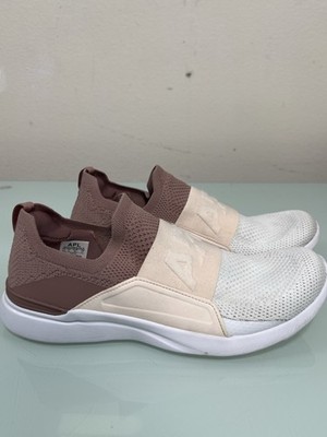APL TechLoom Bliss Women s 10.5 Cream Beige Slip On Sneakers Knit