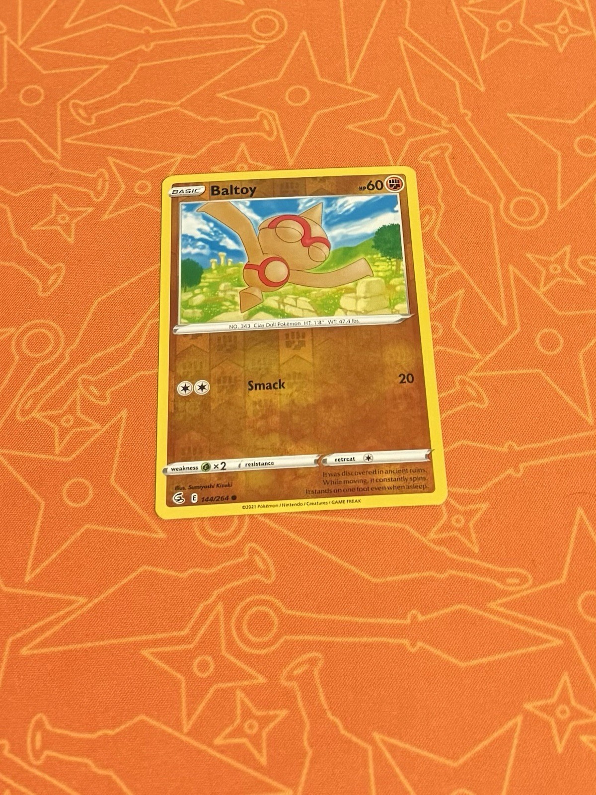 Baltoy 144/264 Reverse Holo Fusion Strike Pokemon TCG - Free Shipping