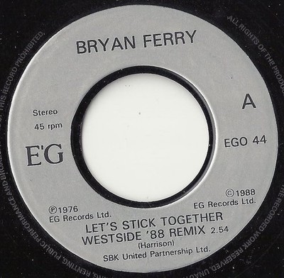 Bryan Ferry - Let's Stick Together - Used Vinyl Record 7 - G1450z