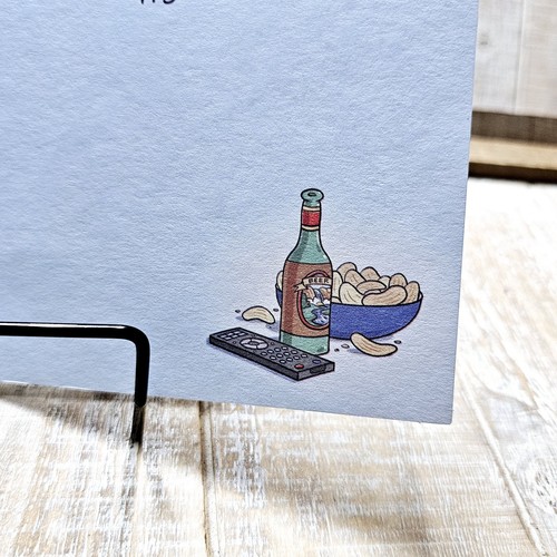 Recycled Paper Greetings Father's Day Card 5x7 Workout Blue Funny Humor - Picture 6 of 7