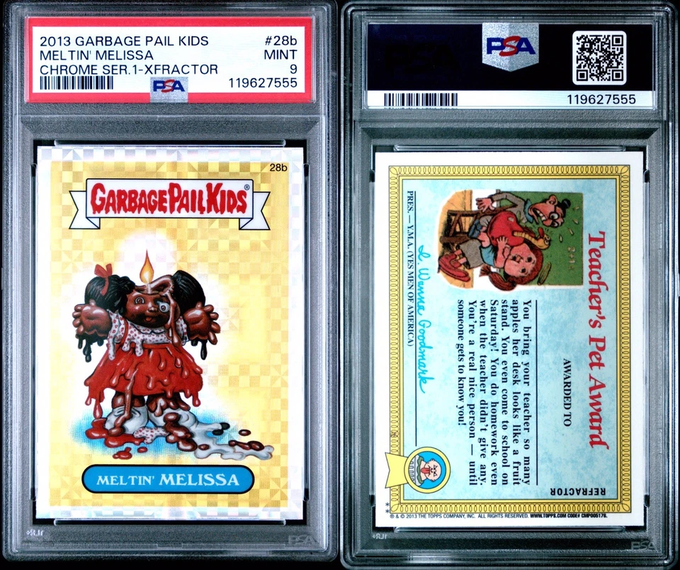 2013 GPK CHROME SERIES 1 X-FRACTOR #28b MELTIN' MELISSA PSA 9 POP 1 NONE HIGHER - Image 3 of 3