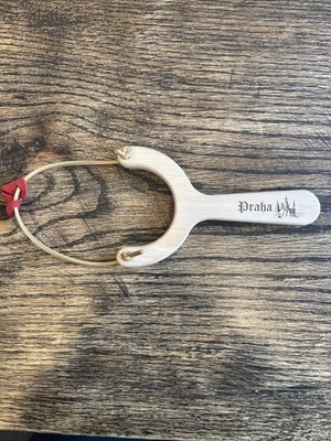 NEW Wood Wooden toy Slingshot Prague Castle Praha souvenir Zlata Ulicka Czechia