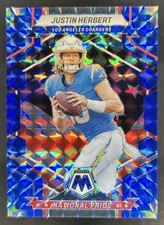 2023 Panini Mosaic Justin Herbert Blue Mosaic Prizm National Pride #/99 Chargers