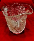 Antique American Brilliant Period ABP Cut Glass Pitcher Pinwheel Star 8” — photo 4