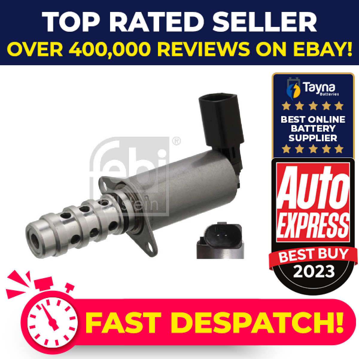 Camshaft Adjuster fits VW SCIROCCO Mk3 2.0 09 to 17 06F109257A 06F109257C Febi