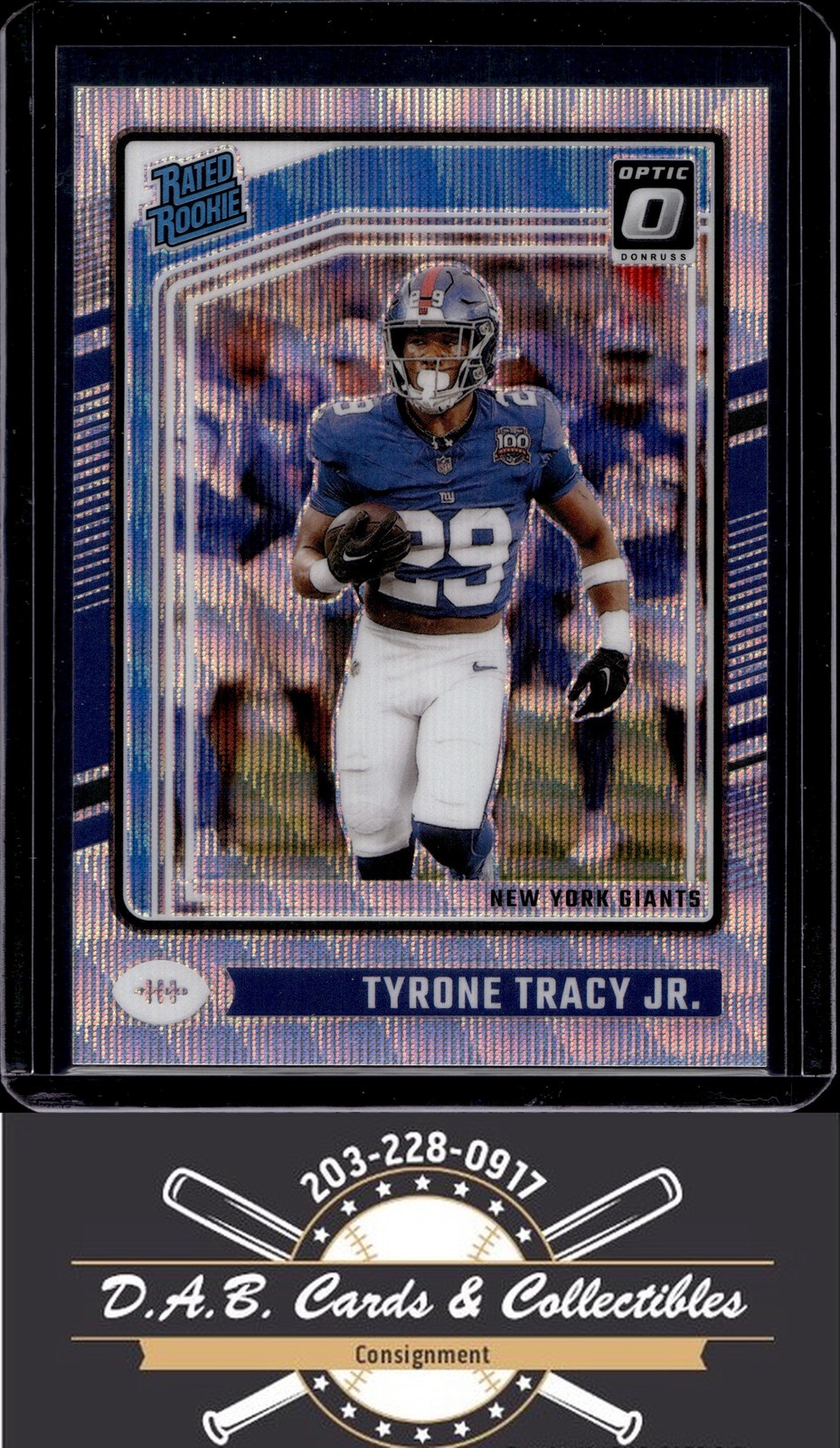 2024 Donruss Optic #259 Tyrone Tracy Jr. SILVER Wave RC #/300 NY Giants T02