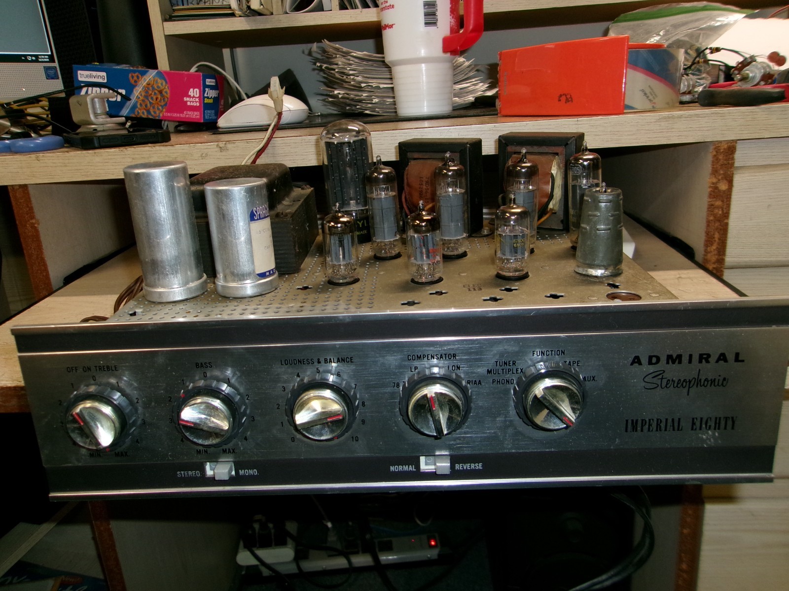 VINTAGE ADMIRAL IMPERIAL 80 VACUUM TUBE STEREO AMPLIFIER