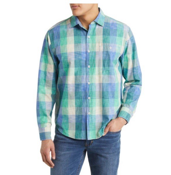 Tommy Bahama Tortola Mens LS Button Up Shirt-large-NWT-Cotton Tencel Blend