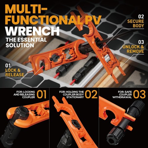 14-10 AWG Solar Crimping Tool Kit with Connectors & Strippers - Ergonomic Design - Picture 9 of 11