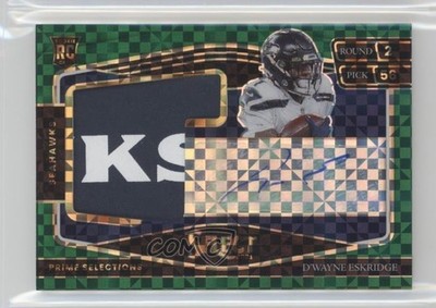 2021 Panini Select Green Prizm Team Logo 2/5 D'Wayne Eskridge #PS-DES Auto 2oz