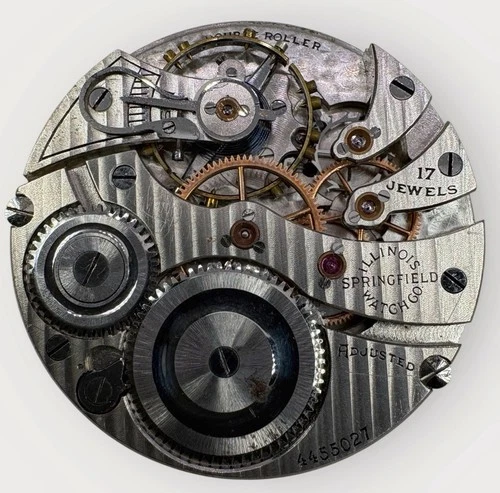 Antique Illinois 16s 17j Grade 305 Model 7 Pocket Watch Movement Parts/Repair