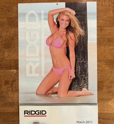 #ad #ad Vintage RIDGID Tools 2011 2012 Pin Up Girls Bikini Calendar Unopened 75 year $15.99