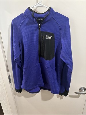 Mountain Hardwear Men's M Polartec Power Grid Half Zip Jacket Pullover Purple