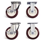Knaack 516 6" Caster Set w/ Brakes - Non Marking Polyurethane Wheels