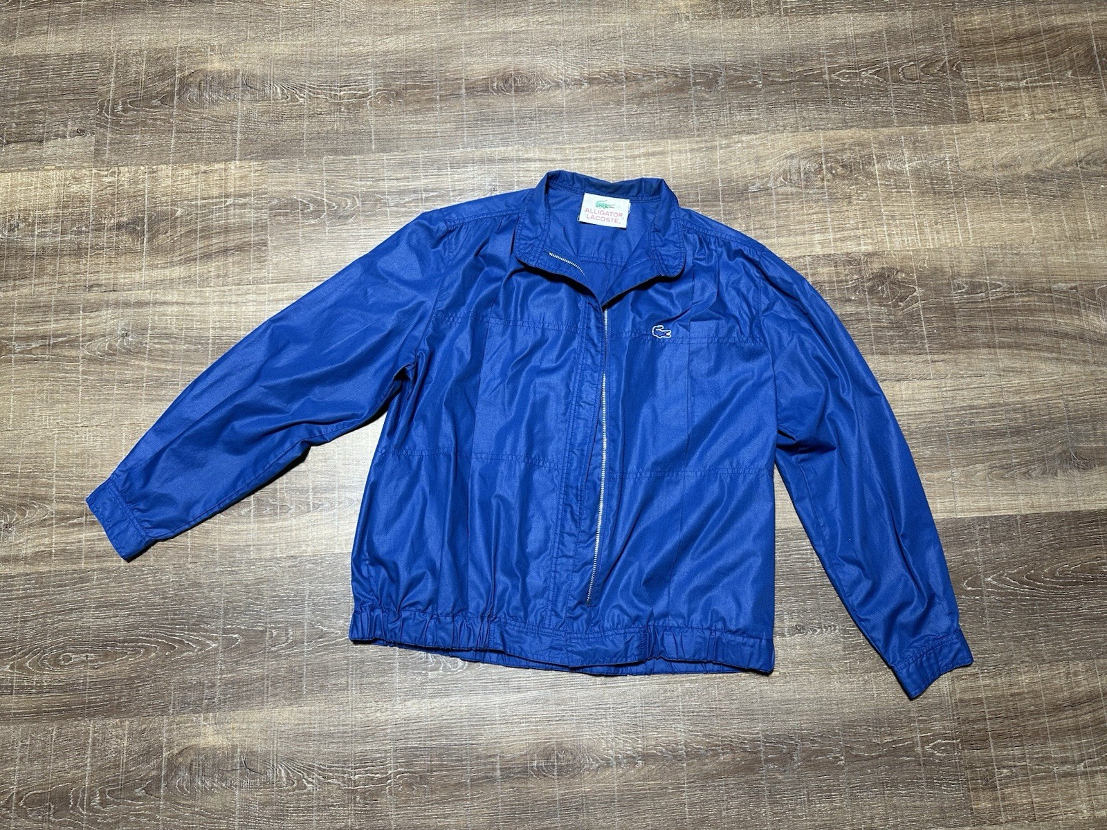 80s rare Vintage women's LACOSTE blue lightweight bomber jacket retro sportswear