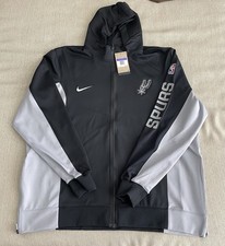 San Antonio Spurs Hoodie Mens 3XLT Gray Nike NBA Jacket Zip Dri-Fit Warmup