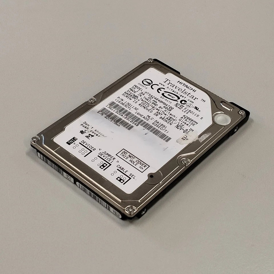 Hitachi Travelstar 40GB 2.5" 4200RPM IDE ATA-100 2MB HDD HTS424040M9AT00 13G1132 - Image 3 of 4