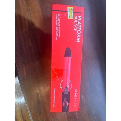 FHI Heat Platform Bounce 1'' Tourmaline Ceramic Pro Curler Red Black 250-450F