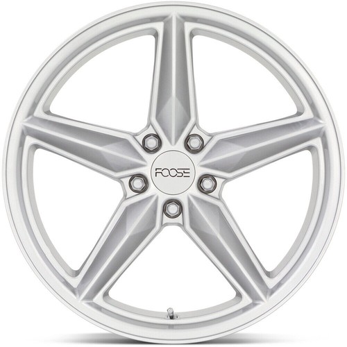 One 19x11 Foose F174 CF8 5x120 43 Silver Wheel Rim 67.06 - Picture 2 of 3