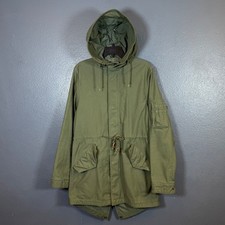 Alpha Industries M Uomo Verde M-65 Coda di Pesce Parka Giacca Cappotto Esercito con Cappuccio