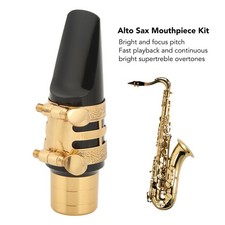 Alto Sax Mouthpiece Kit with Cap Ligature Metal Brass Saxophone Accessories