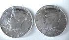 2 Kennedy Half Dollars 1964 AU
