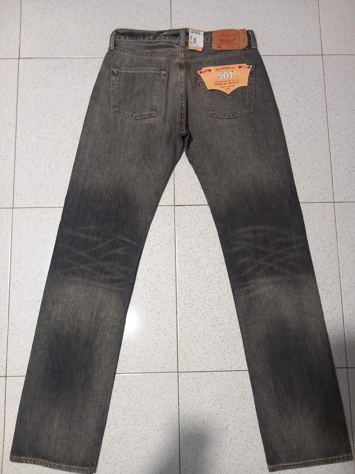 ✅Pantalones Vintage Levis 501 Negros Talla 40/W30-Nuevo con etiqueta - Imagen 3 de 4