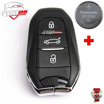 COQUE CLÉ POUR CITROEN BERLINGO C3 C4 DS5 SPACETOURER PEUGEOT 308 508 + CR2032