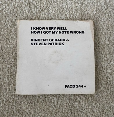 Morrissey  I Know Very Well How I Got My Note Wrong  Vini Reilly Rare CD