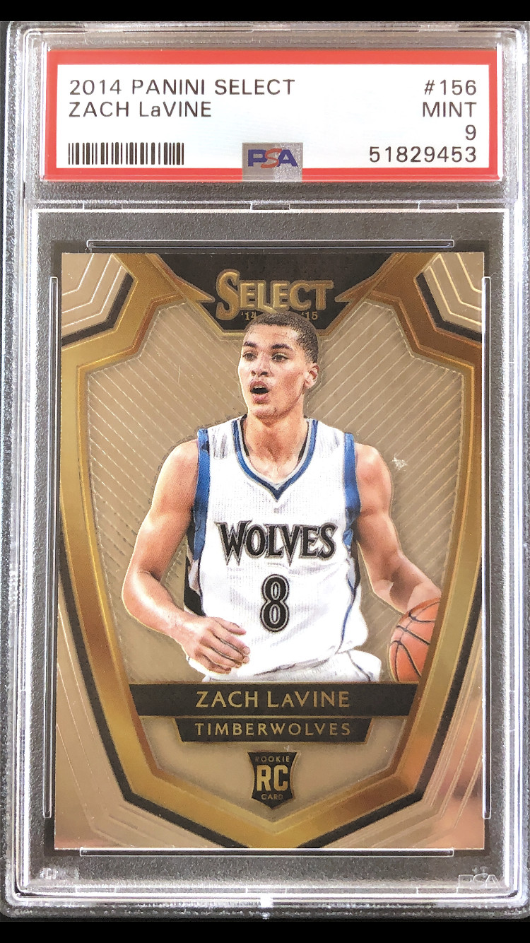 2014 Panini Select Zach Lavine #156 PSA 9 Rookie NBA