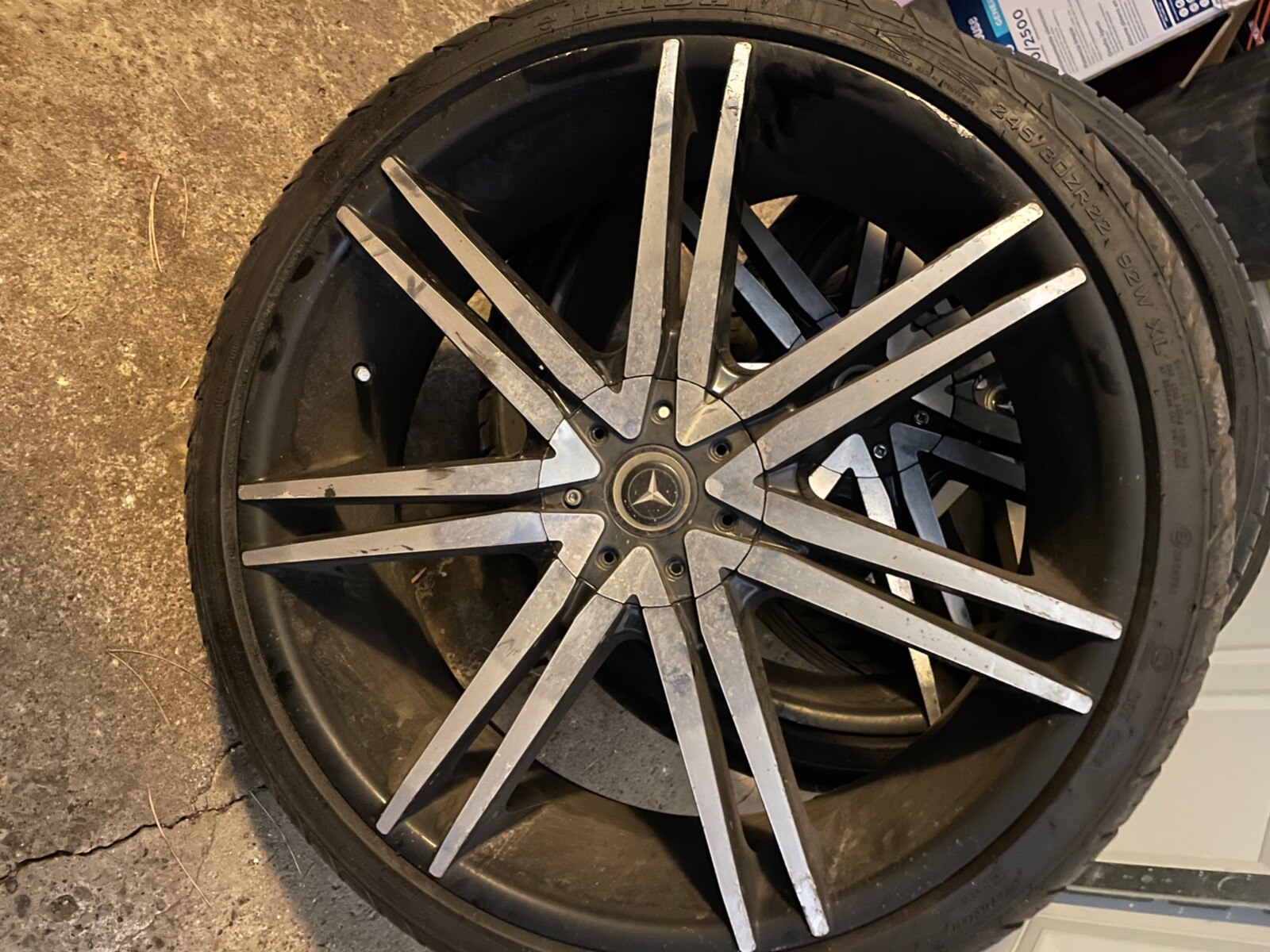 22-inch Bentley Mercedes Audi Wheels/Rims Chrome GTX-23 5x112 Lugs Low Profile 