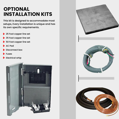 Goodman Ton 14 Seer2 AC 80% AFUE 100K BTU Gas Furnace System