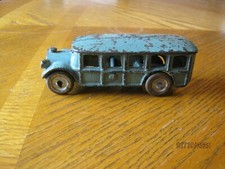 Vtg 1920S A.C. Williams Cast Iron Blue Tour Bus W/ Metal Wheels 5 Windows,4 1/2