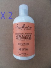 2 New 8 floz Shea Moisture Coconut  Hibiscus Curl  Shine Conditioner