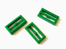 LEGO Parts: Grille Grate Plates, 1x2, Green, Part # 2412, 2412b- 3 Pcs