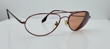 Vintage Calvin Klein 254-S Bronze Pilot Metal Sunglasses Italy FRAMES ONLY