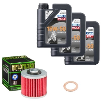 HiFlo Ölfilter Set LM 15W-50 Off. 3L für Aprilia Pegaso 650 i.e. Strada VD000 05