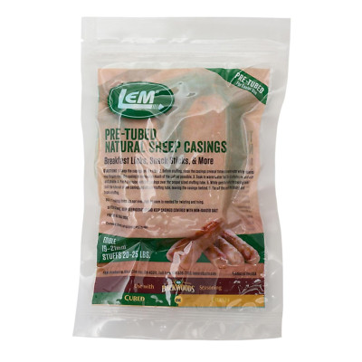 Products Pre-Tubed Natural Sheep Casings, 19-21Mm, Edible Sausage Casings, Stuff